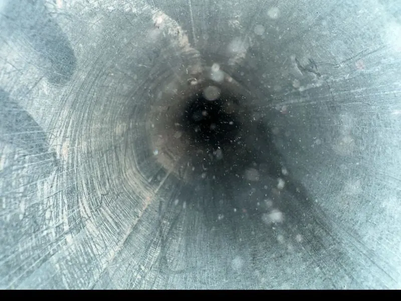 Inside of a dryer vent duct